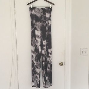 Grey and white jumpsuit